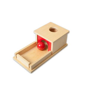 Montessori object permanence box hot sale with tray and ball