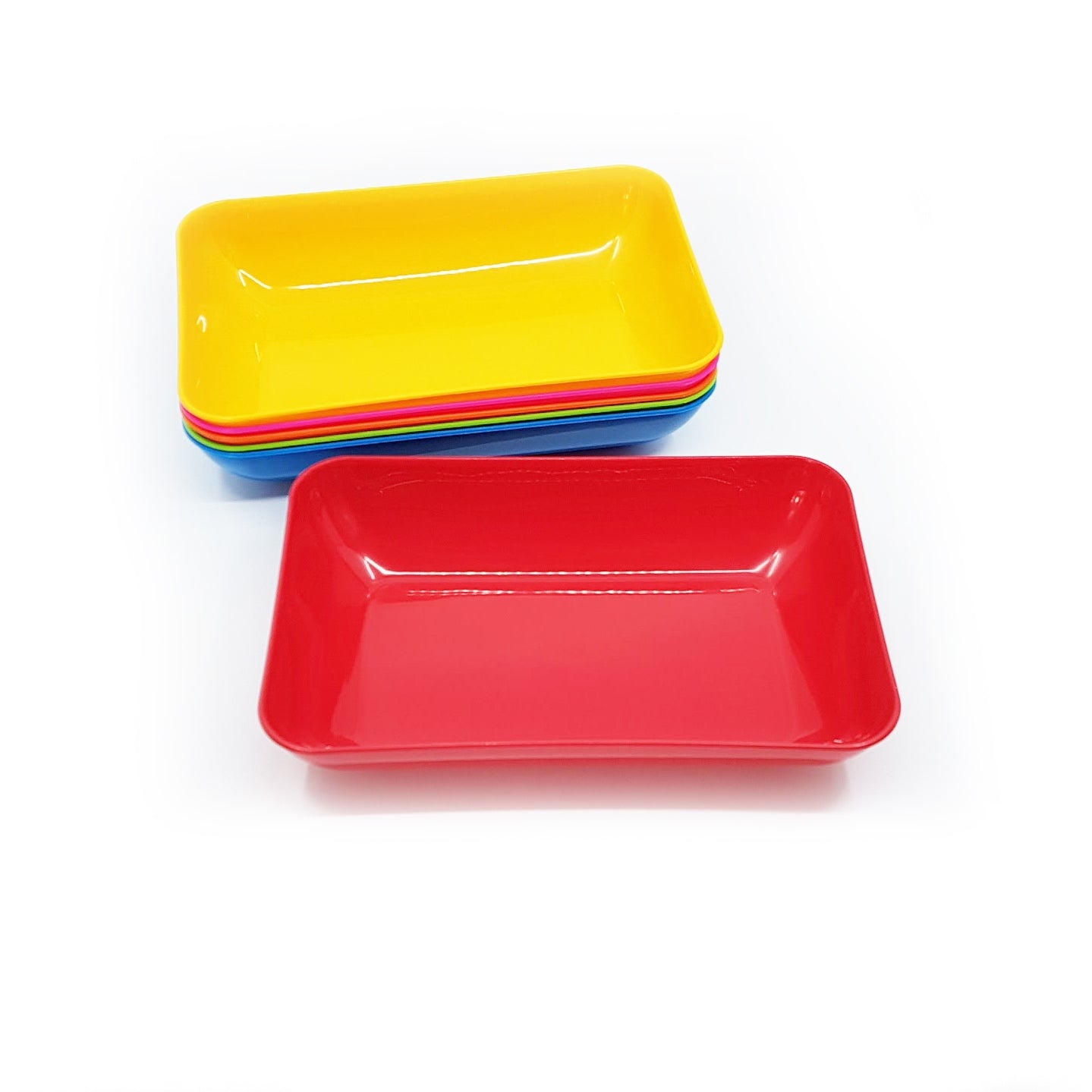 Set of 6 Coloured Trays