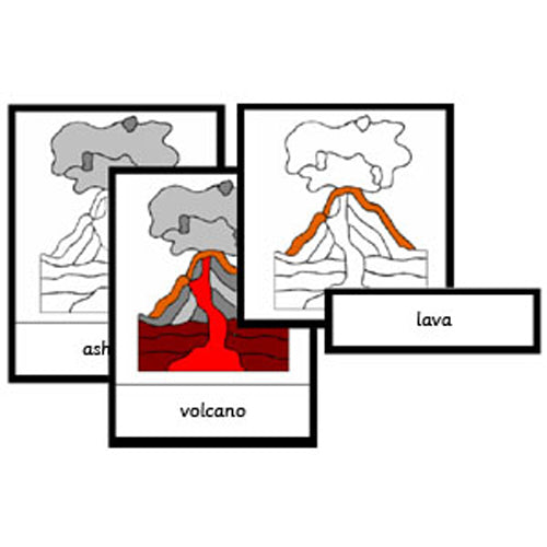 Montessori Structure of a  Volcano Cards .pdf File