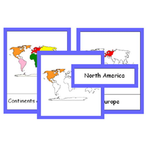 Montessori Continents Card .pdf File