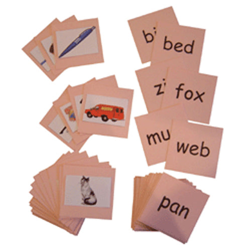 Montessori Pink Series Phonics Reading Cards .pdf File